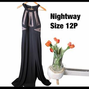Sexy women’s long Maxi Black night gown size 12p